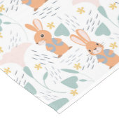 Glücklicher Frühling mit Blumen Mittelgroßer Tischläufer (Ecke)