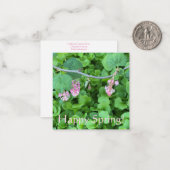 Glücklicher Frühling! Mitteilungskarte (Vorderseite/Rückseite Beispiel)