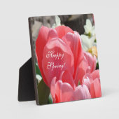 Glücklicher Frühling! Plaketten rosa Fotoplatte (Vorderseite)