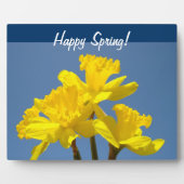 Glücklicher Frühling! Plaques Gelbe Daffodil Blume Fotoplatte (Vorderseite)