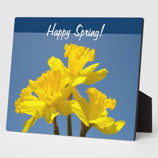 Glücklicher Frühling! Plaques Gelbe Daffodil Blume Fotoplatte (Seite)