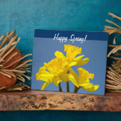 Glücklicher Frühling! Plaques Gelbe Daffodil Blume Fotoplatte (Seite)