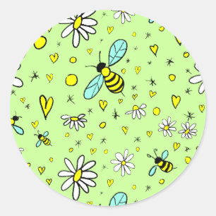 glücklicher Frühling Runder Aufkleber