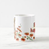 Glücklicher Fuchs in Helenium-Blume Kaffeetasse (Mittel)