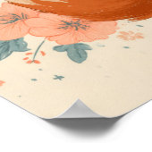 Glücklicher Fuchs mit Blumen – Süße whimische Tier Poster (Ecke)