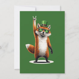 Glücklicher Fuchs Shamrock Sonnenbrille St. Patric Einladung