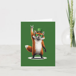 Glücklicher Fuchs Shamrock Sonnenbrille St. Patric Karte