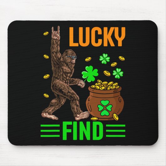 Glücklicher Fund Bigfoot Frohen St. Patrick's Day  Mousepad (Vorne)
