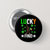 Glücklicher Fund Bigfoot Frohen St Patricks Day T- Button (Vorne & Hinten)