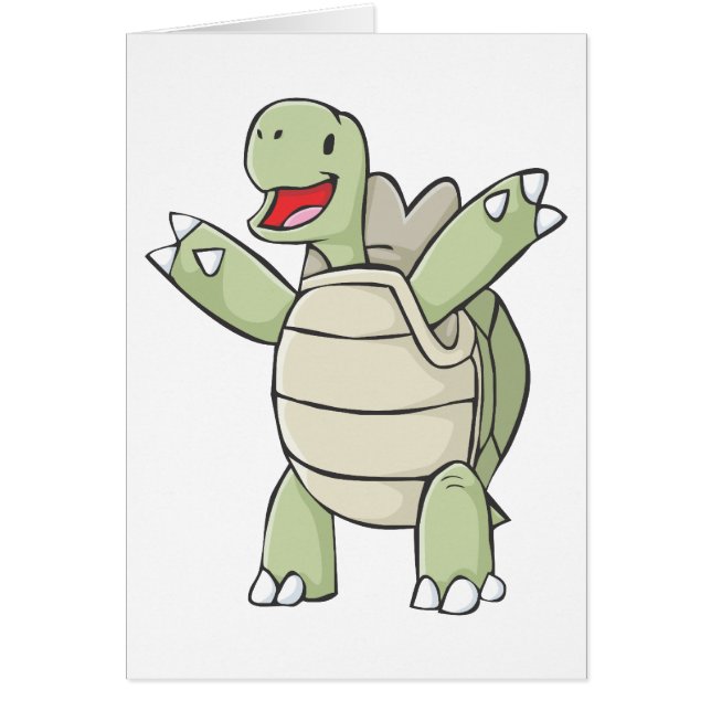 Glücklicher Galapagos-Schildkröten-Cartoon (Vorne)