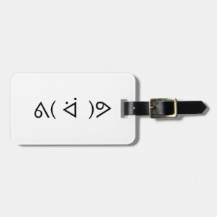 Glücklicher Gary ᕕ( ᐛ )ᕗ Meme-Emoticon-Emoji-Texta Gepäckanhänger