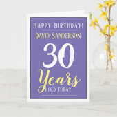 Glücklicher Geburtstag, 30 Jahre alt Karte (Gelbe Blume)
