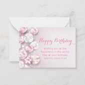 glücklicher Geburtstag 3D farbige Ballons modern r Mitteilungskarte (Vorderseite)