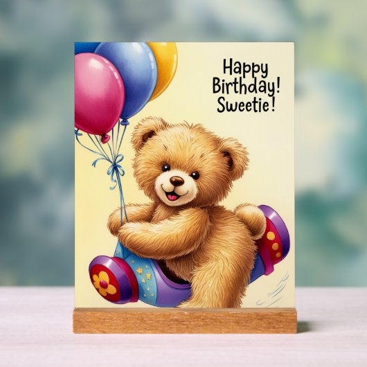 glücklicher Geburtstag Acrylschild (Neutral)