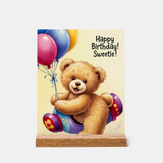 glücklicher Geburtstag Acrylschild (Vorderseite)