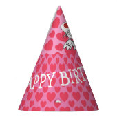 GLÜCKLICHER GEBURTSTAG Alle rosa "Herz Fairy"© ind Partyhütchen (Links)