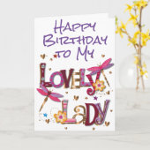 GLÜCKLICHER GEBURTSTAG AN MEIN LIEBE LADY KARTE (Gelbe Blume)