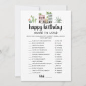 Glücklicher Geburtstag auf der ganzen Welt Geburts Einladung (Vorderseite)