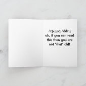 GLÜCKLICHER GEBURTSTAG AUS DER KOPFKARTE "COMEDIC KARTE (Innenseite)