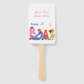 Glücklicher Geburtstag - Baby Bears Party Celebrat Fächer (Rückseite)