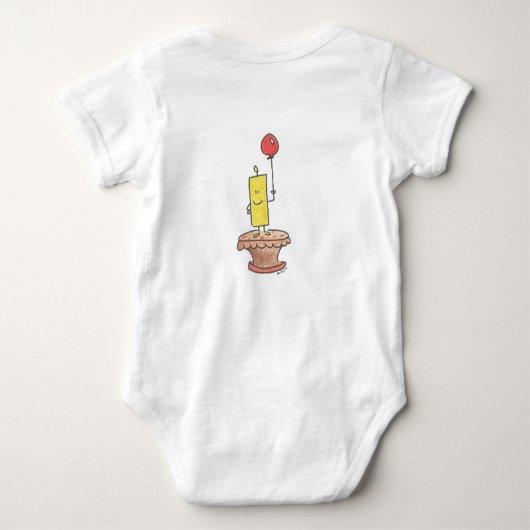 Glücklicher Geburtstag Baby Strampler (Rückseite)