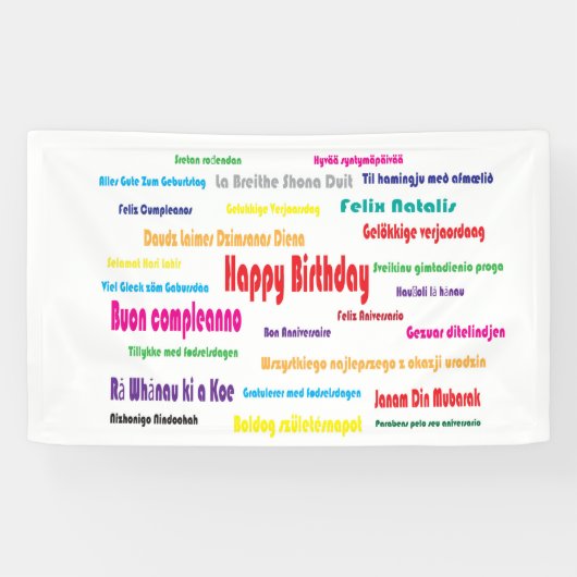 Glücklicher Geburtstag Banner (Horizontal)