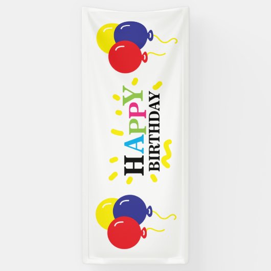 Glücklicher Geburtstag Banner (Vertikal)