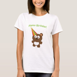 Glücklicher Geburtstag Bär T-Shirt