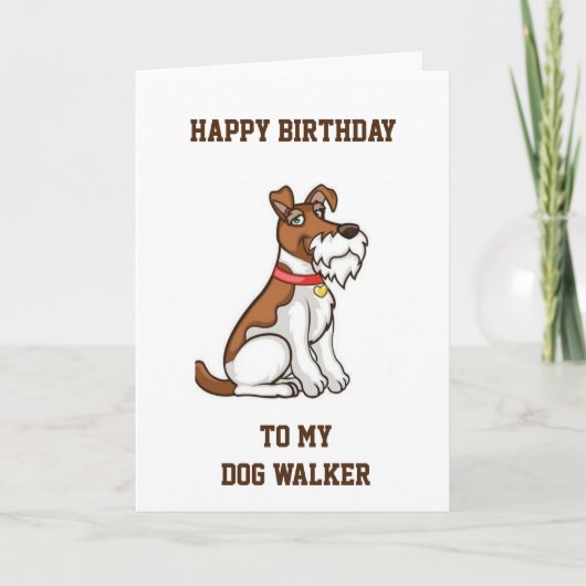 **GLÜCKLICHER GEBURTSTAG** BELIEBTE **DOG WALKER** KARTE (Vorderseite)