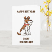 **GLÜCKLICHER GEBURTSTAG** BELIEBTE **DOG WALKER** KARTE (Gelbe Blume)