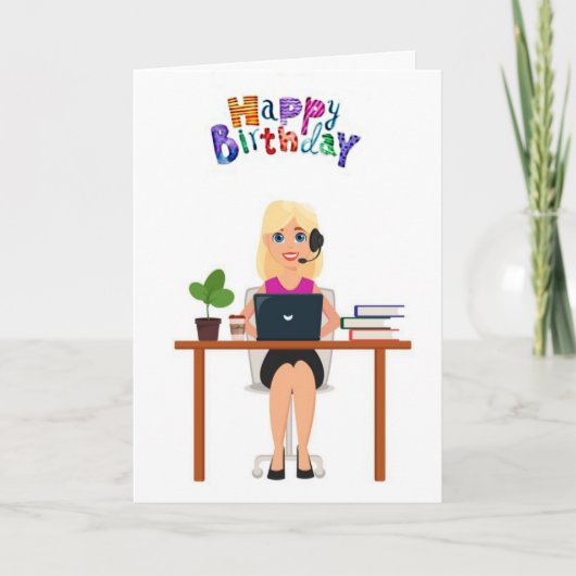 GLÜCKLICHER GEBURTSTAG **BELIEBTER MITARBEITER*** KARTE (Vorderseite)