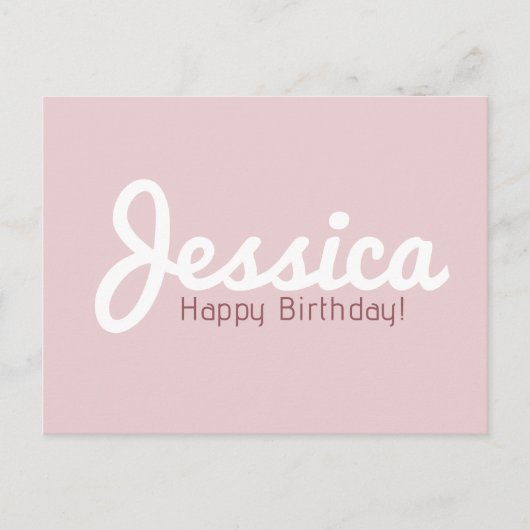 Glücklicher Geburtstag, benutzerdefinierbarer Name Postkarte (Vorderseite)