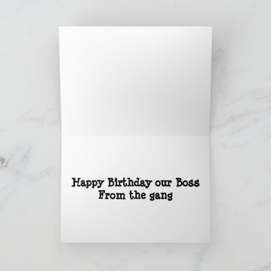 GLÜCKLICHER GEBURTSTAG ***BOSS*** KARTE (Innenseite)