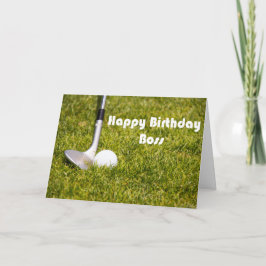 Glücklicher Geburtstag Boss Sand-Wedge und Golf Ba Karte