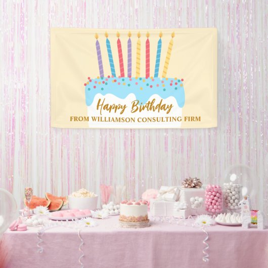 Glücklicher Geburtstag Cake Chic Benutzerdefiniert Banner (Party)