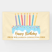 Glücklicher Geburtstag Cake Chic Benutzerdefiniert Banner (Horizontal)