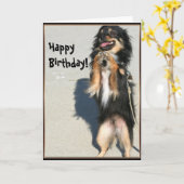 Glücklicher Geburtstag Chihuahua Grußkarte Karte (Gelbe Blume)