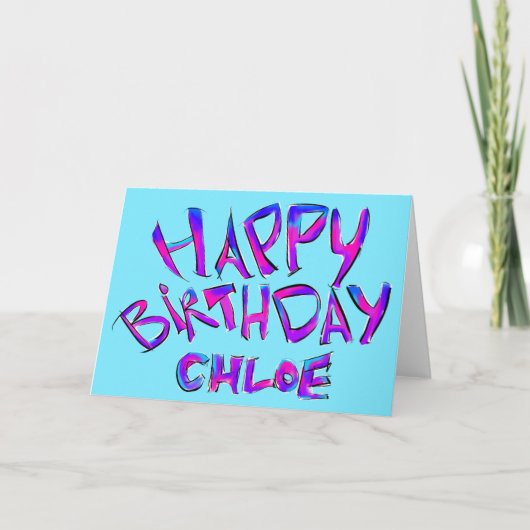 Glücklicher Geburtstag - Chloe Karte (Vorderseite)