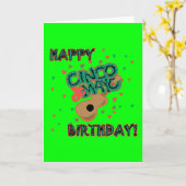 Glücklicher Geburtstag Cinco Des Mayo! Karte (Gelbe Blume)