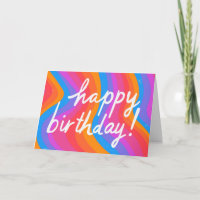 GLÜCKLICHER GEBURTSTAG Cool- & Fun Stripes CUSTOM
