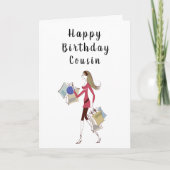 GLÜCKLICHER GEBURTSTAG ***COUSIN*** KARTE (Vorderseite)