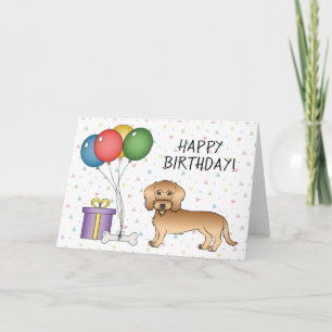 Glücklicher Geburtstag Drahtiger Weizenfarbener Da Karte