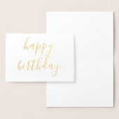 Glücklicher Geburtstag einfache Kalligraphie Gold Folienkarte (Anzeige)