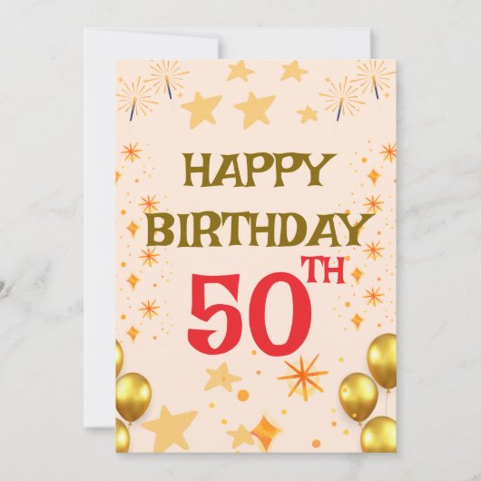 GLÜCKLICHER GEBURTSTAG EINLADUNG (Vorderseite)