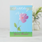 Glücklicher Geburtstag Einladung (Stehend Vorderseite)