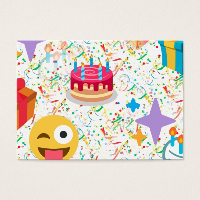 glücklicher Geburtstag Emoji (Vorderseite)