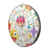 glücklicher Geburtstag Emoji Dartscheibe (Vorderseite rechts)
