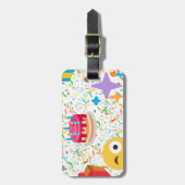 glücklicher Geburtstag Emoji Gepäckanhänger (Vorderseite vertikal)