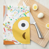 glücklicher Geburtstag Emoji Geschirrtuch (Viertel Falte)