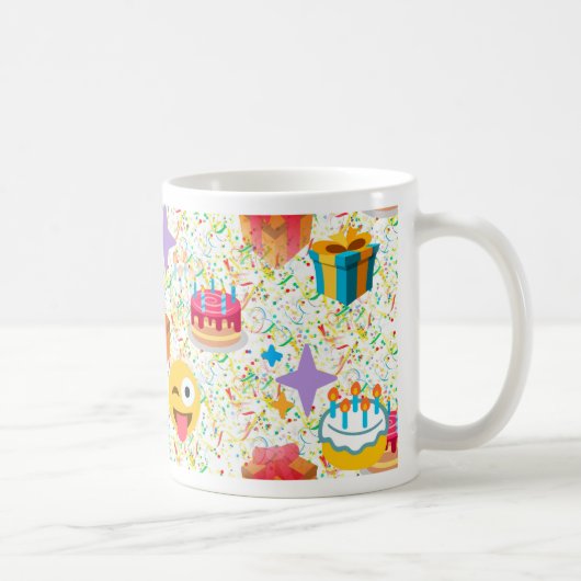 glücklicher Geburtstag Emoji Kaffeetasse (Rechts)